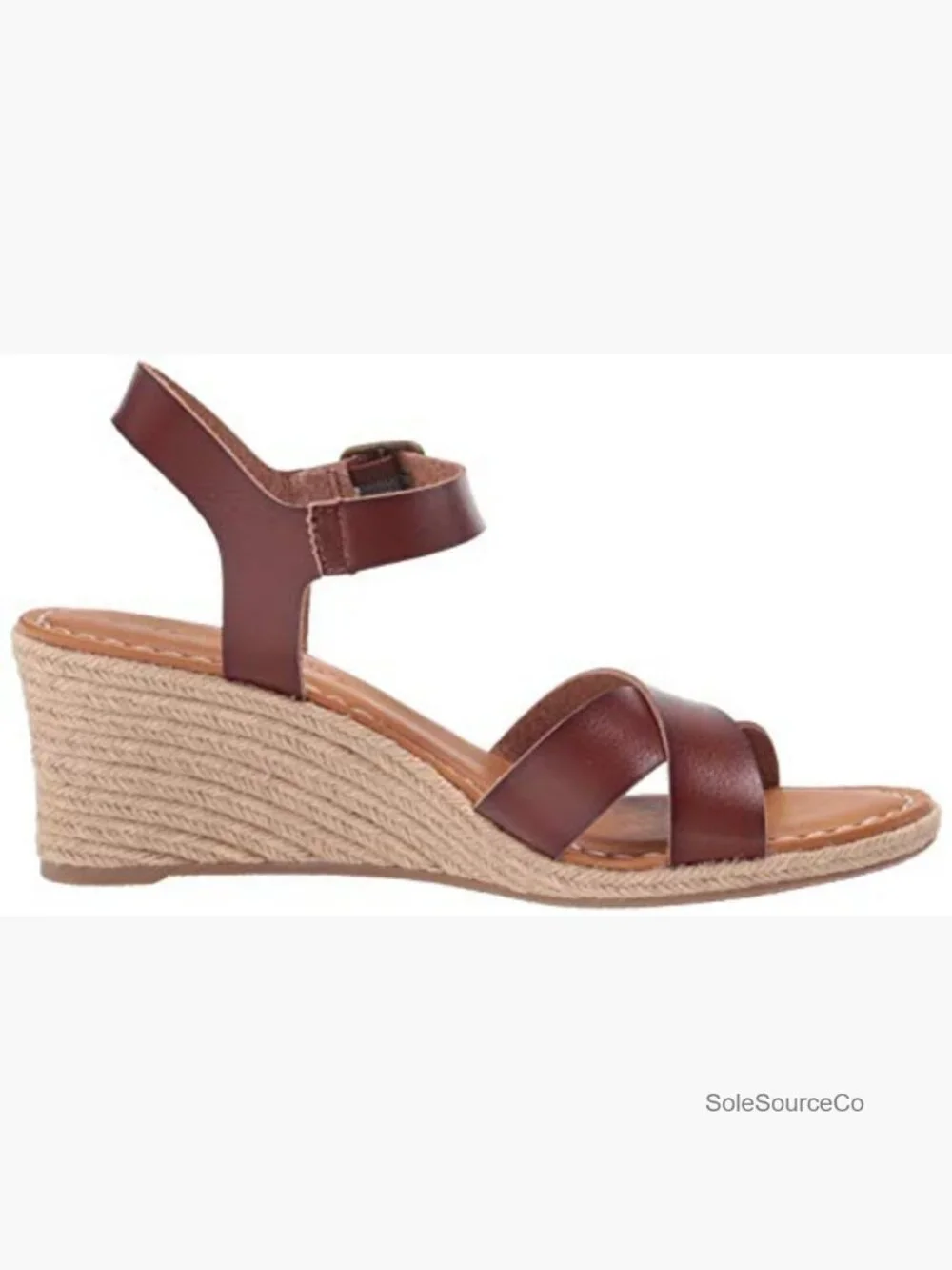 Women's Espadrille Wedge Sandal with Adjustable Buckle